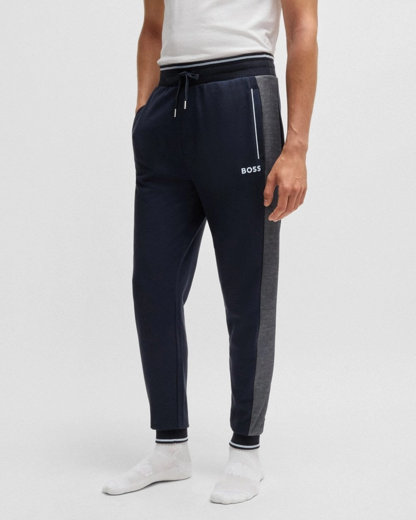 Hugo Boss Mens Loungewear Tracksuit Pants With Contrast Piping